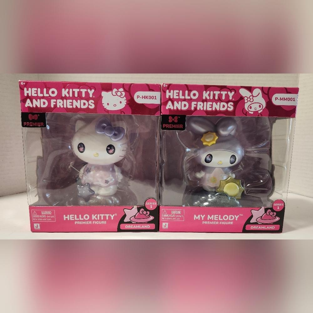 Lot Of 2 Hello Kitty & Friends DREAMLAND HELLO KITTY & MY MELODY Premier Figures